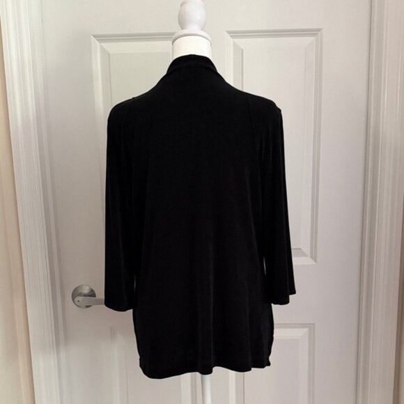 Chico's Elegant Black Open-Front Cardigan - Picture 4 of 8